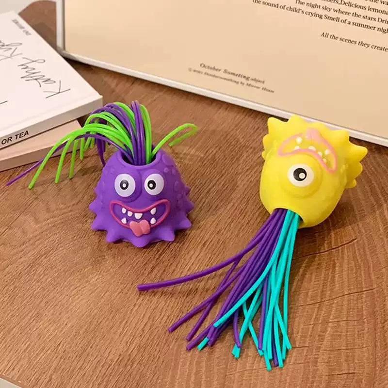 Funny Screaming Monster Fidget Toy | Hair-Pulling Stress Relief & Prank Gadget | Novelty Decompression Toy for All Ages