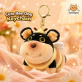 Bee Dog Plush Keychain Cute Aesthetic Bag Charm Kawaii Animal Keychain