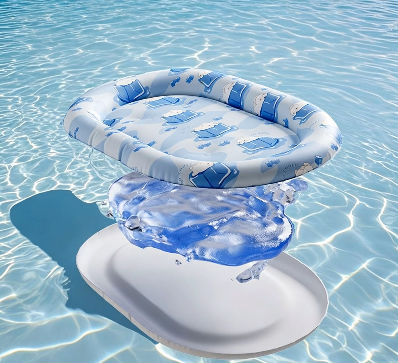Dog cooling pad for hot weather, lightweight pet summer mat indoor and outdoor use